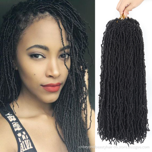 Sister Locks Crochet Hair Micro Locs 18inch Mini Dreadlocks Natural Soft Curly Faux Locs Crochet Braiding Hair